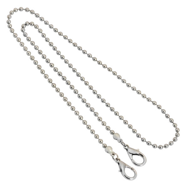1928 Stainless Steel 3.1 mm Ball Chain Mask Holder - image 