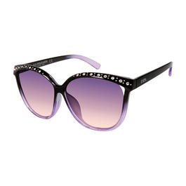 Womens U.S. Polo Assn.(R) Round Plastic Vent Rhinestone Sunglasses