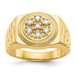 Mens Gentlemens Classics&#40;tm&#41; 14kt. Gold 1/4ctw. Diamond Circle Ring