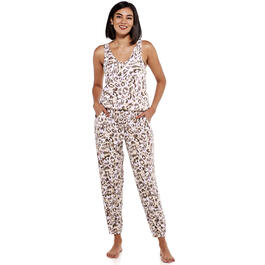 Womens Nicole Miller Studio Jaguar V-Neck Tank/Pants Pajama Set