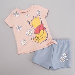 Baby Girl &#40;12-24M&#41; Disney&#40;R&#41; Winnie The Pooh Daisy Top & Shorts Set