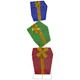 Northlight Seasonal 48in. Tinsel Outdoor Christmas Gift Boxes