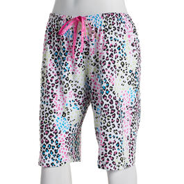 Plus Size HUE&#40;R&#41; Leopard Bermuda Pajama Shorts