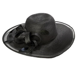 Womens Bellissima Braid Sheer Ruff Brim Hat