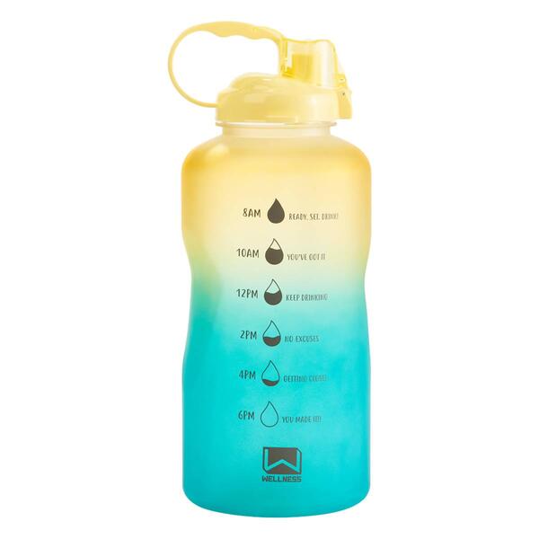 Wellness 1-Gallon Sports Bottle - Yellow/Aqua - image 