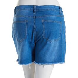 Juniors Plus California Vintage Distressed &amp; Frayed Denim Shorts