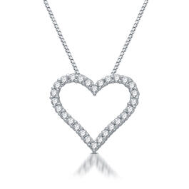 Nova Star&#40;R&#41; Sterling Silver 1/4ctw Lab Grown Diamond Heart Pendant