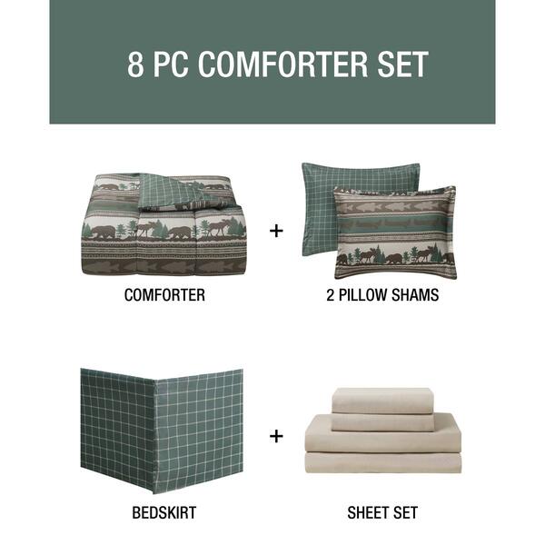 Cedar Court Mountainside Reversible Comforter Bedding Set