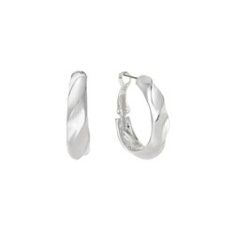 Gloria Vanderbilt Silver-Tone C Hoop Post Earrings