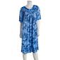 Womens Casual Time Watercolor Floral Poly Nightgown - image 1