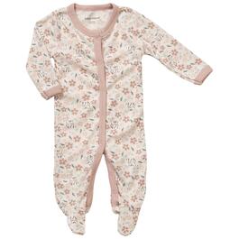 Baby Girl &#40;NB-9M&#41; baby views&#40;R&#41; Snap-Button Floral Deer Footie