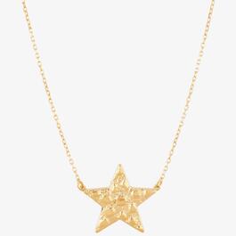 Gold Classics&#40;tm&#41; Gold Nugget Star on Cable Chain Necklace