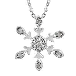 Diamond Classics&#40;tm&#41; Diamond Accent Snowflake Pendant