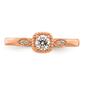 Pure Fire 14kt. Rose Gold Rope Edge Diamond Engagement Ring - image 4
