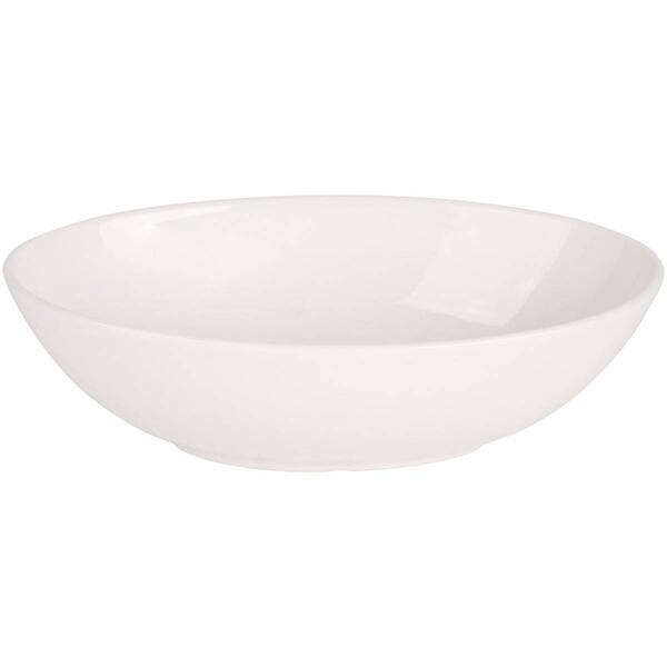 Home Essentials Pure White 12in. Lace Oval Serving Bowl - image 