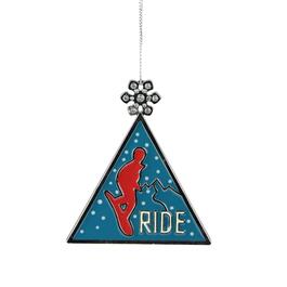 Midwest Snowboard Ride Triangular Christmas Ornament