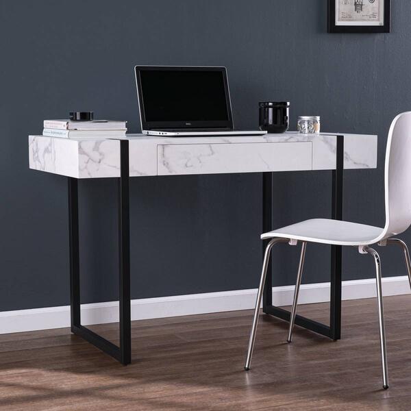 Southern Enterprises Rangley Modern Faux Marble Desk - image 