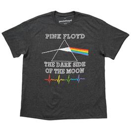Young Mens Pink Floyd Dark Side of the Moon Graphic Tee-Charcoal