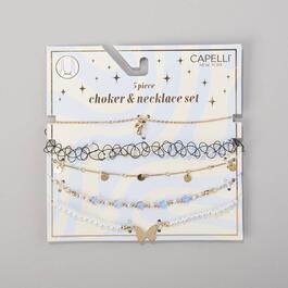 Girls Capelli&#40;R&#41; New York 5pk. Butterflies Choker & Necklace Set
