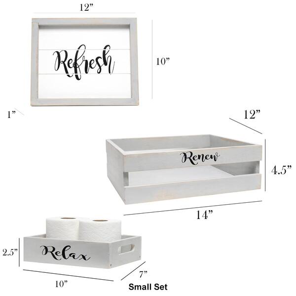 Elegant Designs&#8482; 3-Piece Decorative Wood Bathroom Set