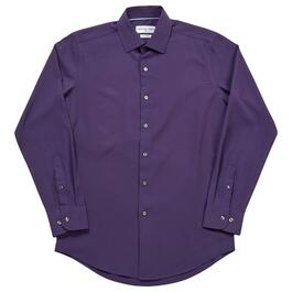 Mens Christian Aujard Fitted Dress Shirt - Purple
