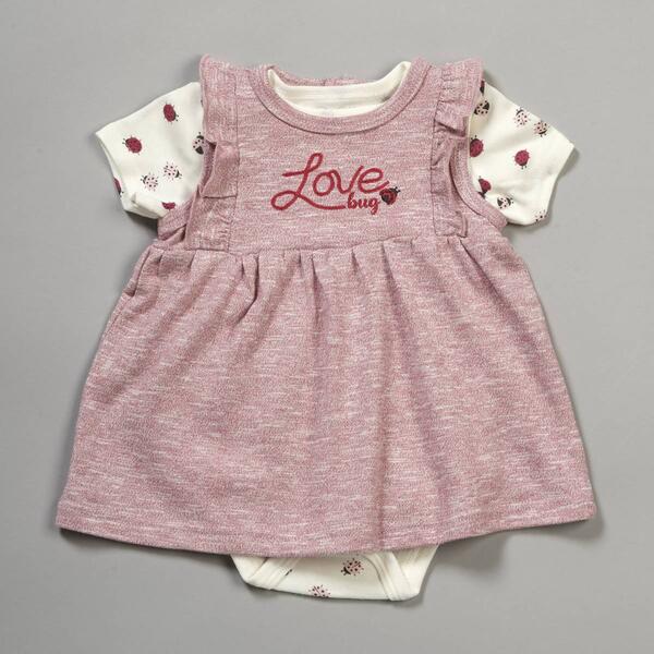Baby Girl &#40;NB-9M&#41; Rene Rofe&#40;R&#41; Love Bug Bodysuit Dress Set - image 