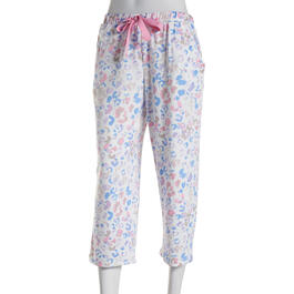 Womens Jaclyn Splash Cheetah Lush Luxe Capri Pajama Pants