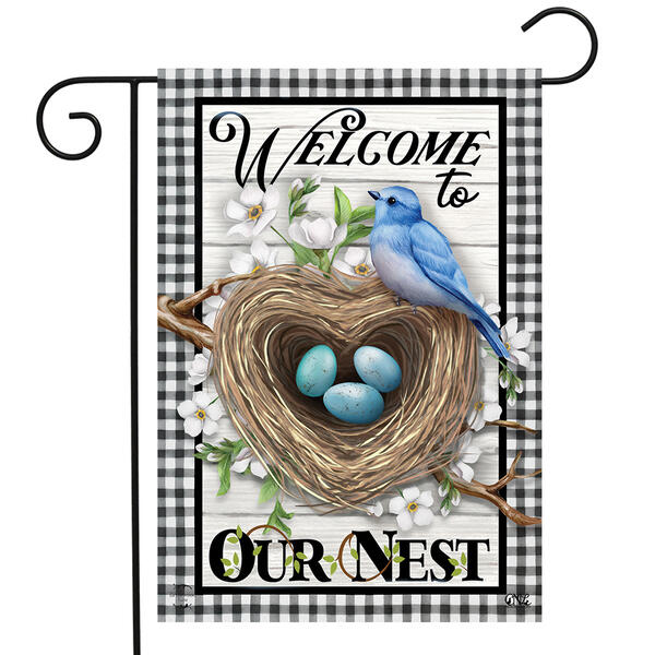 Briarwood Lane Welcome To Our Nest Garden Flag - image 