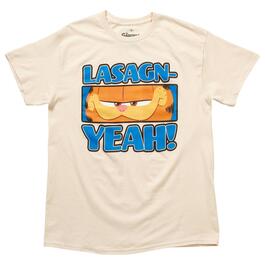 Young Mens Garfield Lasagn-Yeah Graphic Tee