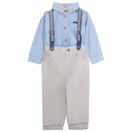 Baby Boy &#40;3-24M&#41; Little Gent&#40;R&#41; 4pc. Solid Suspender Pants Set