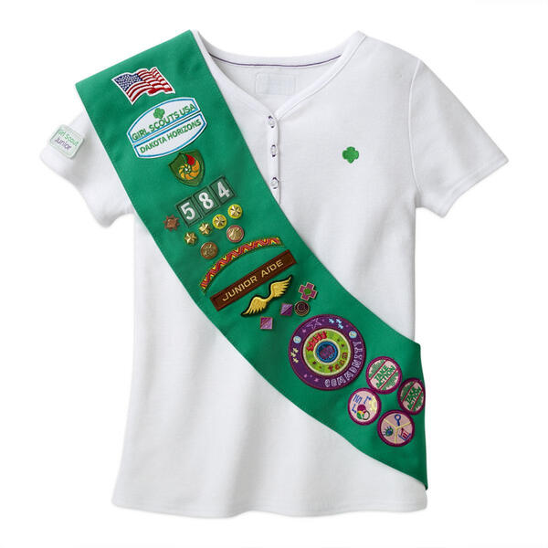 Girls Scouts Junior Sash&#40;Recycled Material&#41; - image 