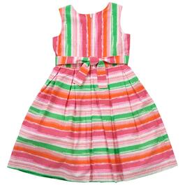 Girls &#40;7-16&#41; Bonnie Jean Sleeveless Multi-Color Pull Thru Dress