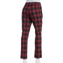 Juniors Joe B Plaid Millenium Ankle Pants - Red/Black