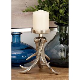9th &amp; Pike® Silver Antler Candle Holder