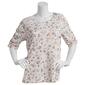 Womens Emily Daniels Shirred Elbow Sleeve Boat Neck Paisley Top - image 1