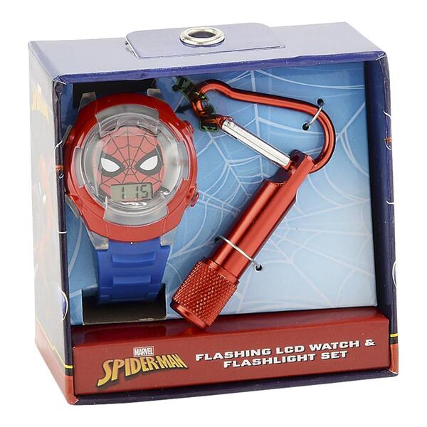 Kids Spider-Man LCD Watch with Flashlight Set - SPD40065 - image 