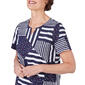 Womens Alfred Dunner Key Items Short Sleeve Stars & Stripes Tee - image 2