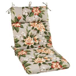 Jordan Manufacturing Floral High-Back Chair Cushion - Grey/Coral