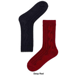 Womens HUE&#174; 2pk. Cable Knit Boot Socks