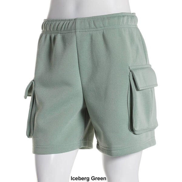 Juniors No Comment &quot;Busy Gal&quot; Cargo Fleece Lined Shorts