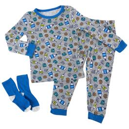 Toddler Boy Sleep On It&#40;R&#41; Milk & Cookie Pajama Set w/ Crews