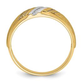 Mens Gentlemens Classics&#8482; 14kt. Gold Rhodium Stripe Diamond Ring