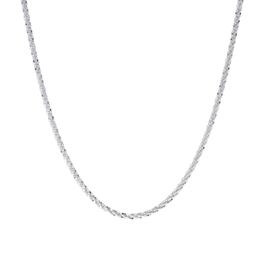 18in. Sterling Silver Sparkle Chain Necklace
