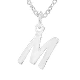 Marsala Sterling Silver Initial M Pendant