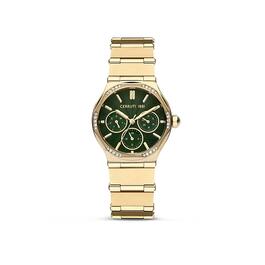 Womens Cerruti 1881 Rendinara Green/Gold-Tone Watch-CIWLK2225403