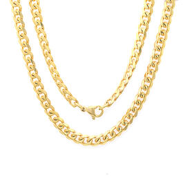 Mens Steeltime 18kt. Gold Plated Curb Chain Necklace