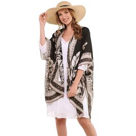 Womens Vince Camuto Tropical Kimono w/ Hat