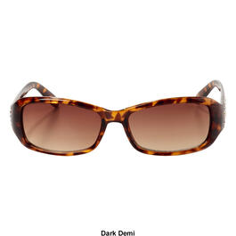 Womens Ashley Cooper™ Plastic Rectangle Stone Accent Sunglasses