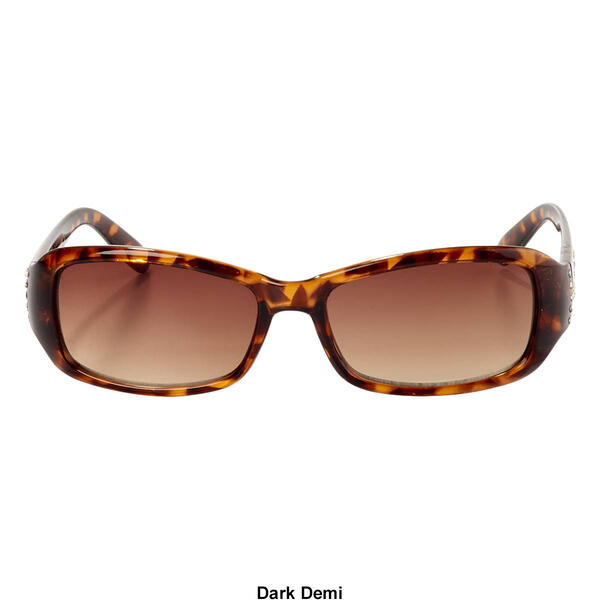 Womens Ashley Cooper™ Plastic Rectangle Stone Accent Sunglasses