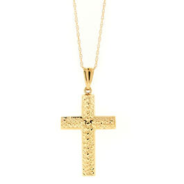 Gold Classics&#40;tm&#41; 14kt. Yellow Gold Reversible Cross Necklace